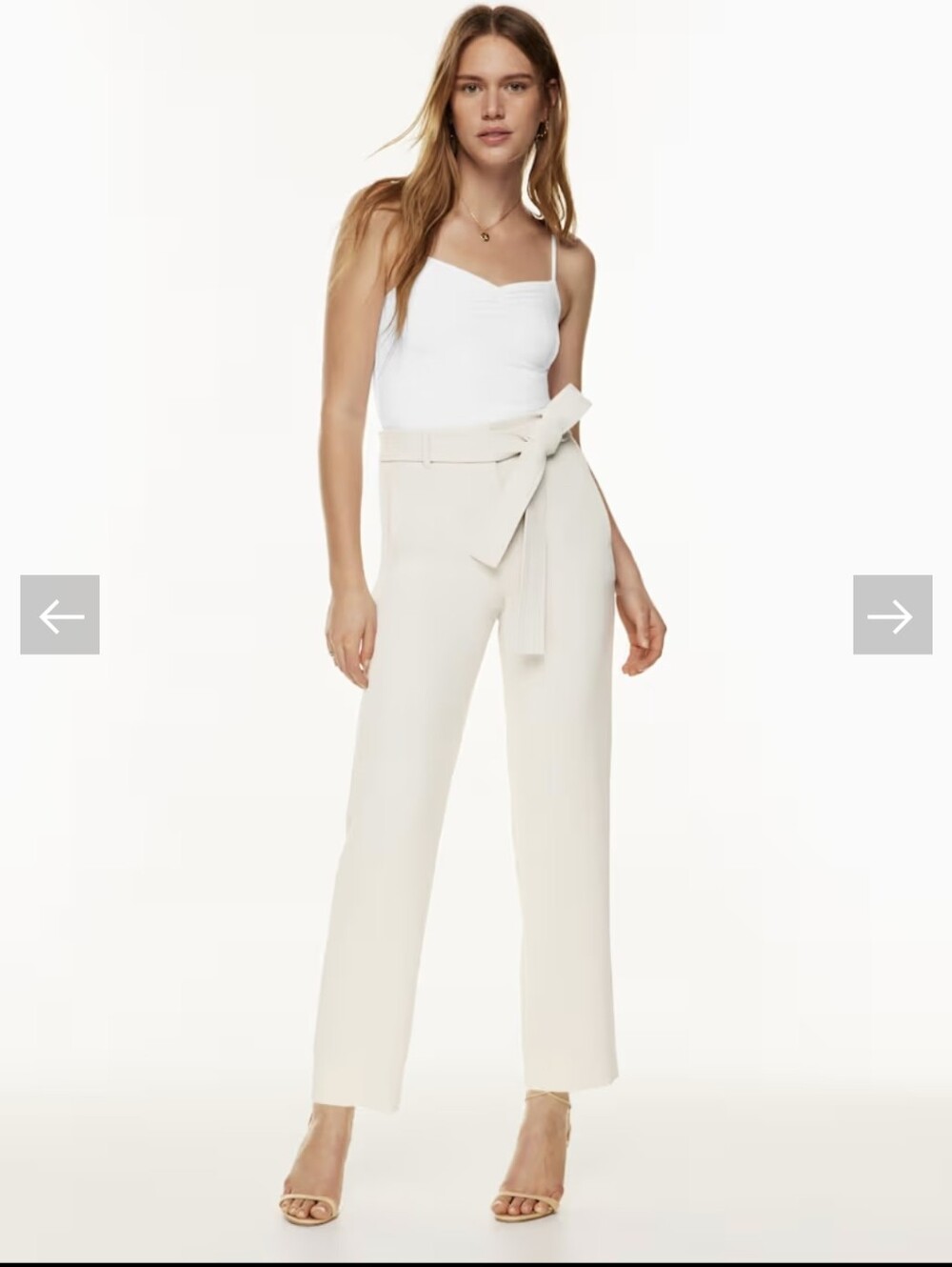 Wilfred Pastel Green Flat Front Belted Crepe Pant Size 12